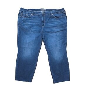 Torrid Vintage Stretch Boyfriend Crop High Rise Stretch Blue Jeans Womens 24W